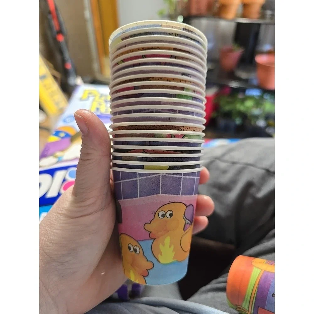 Vintage Dixie Cup Playful Pets Lot of 70 Ct Wax Paper Cups 5 oz Not A Full Box